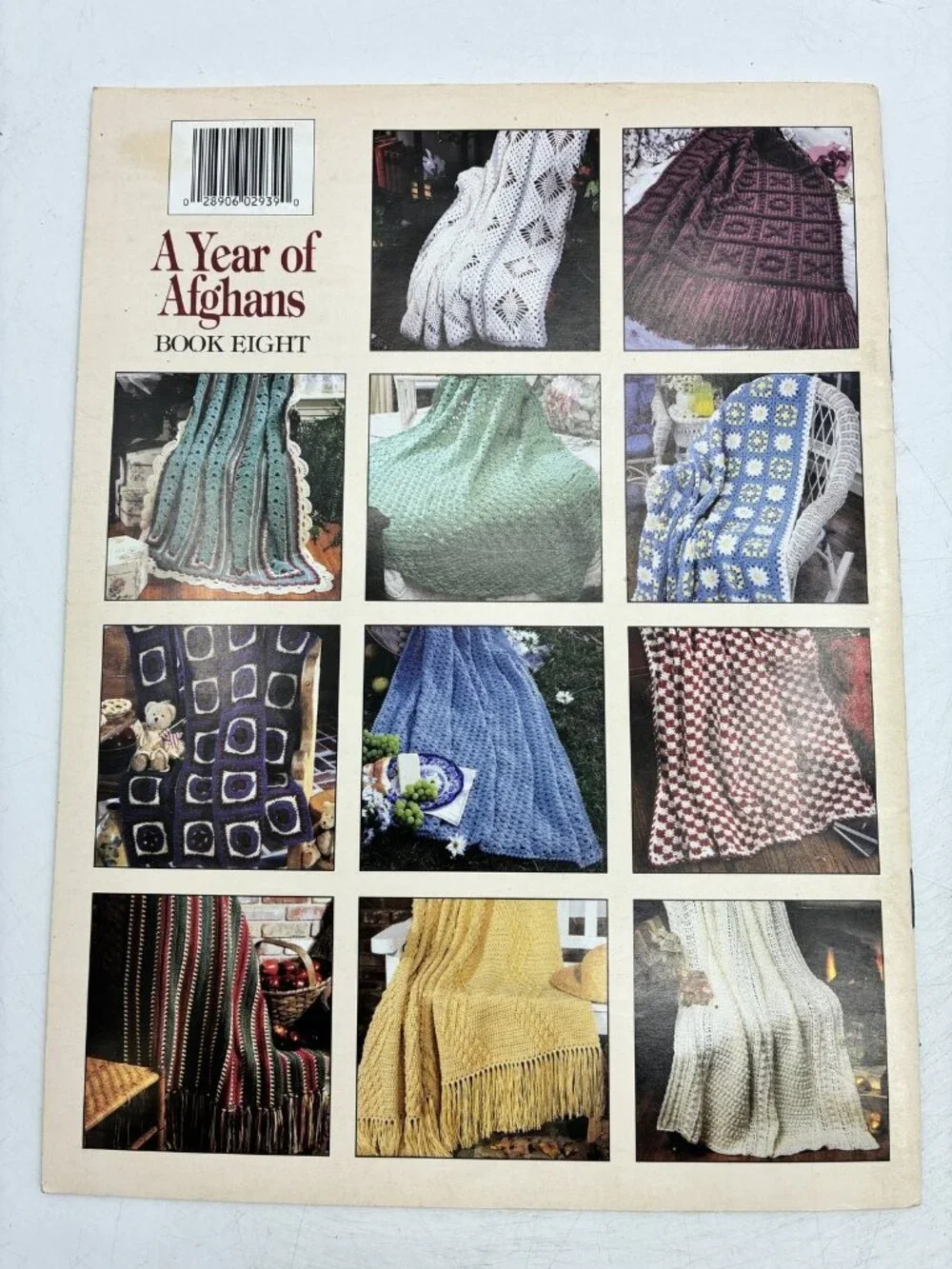 Leisure Arts A Year of Afghans Book Eight Crochet Pattern Leaflet 12 Designs